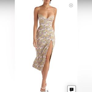 Corset Crepe Midi Sundress